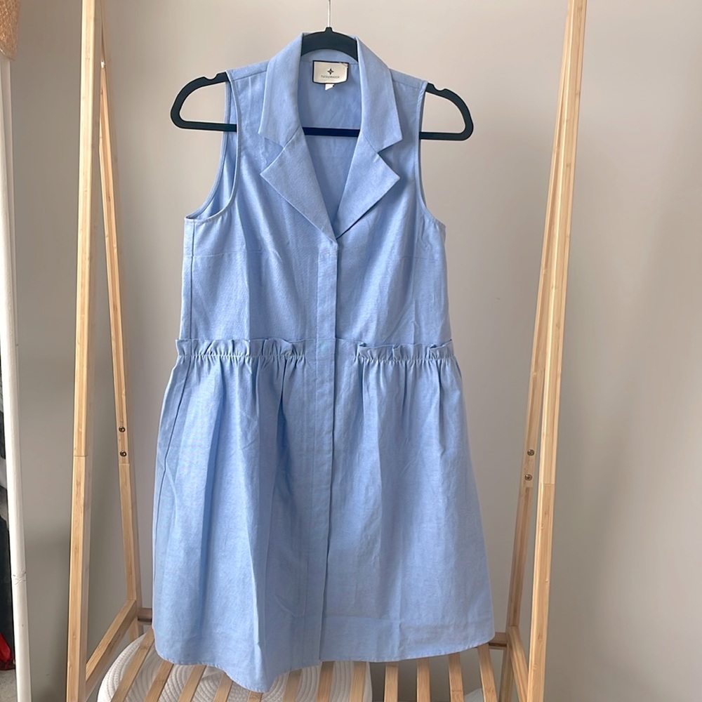 Tuckernuck oxford royal shirt dress, light blue, size S, barely worn!